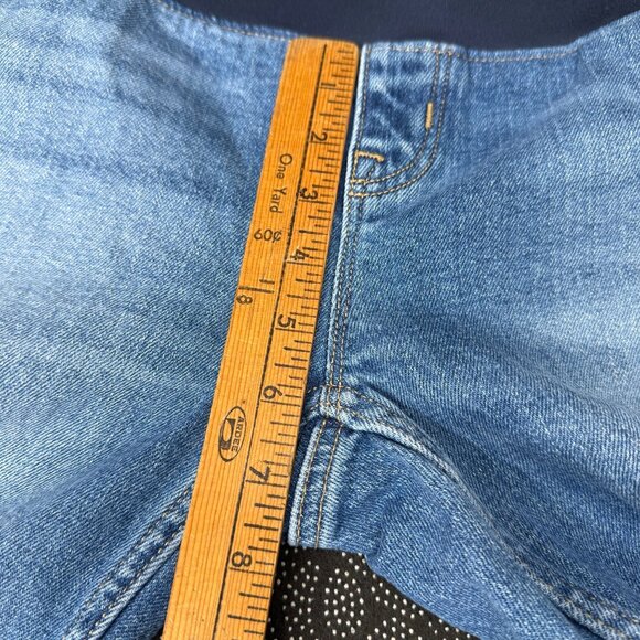 Old Navy Maternity Soze 10 Blue Flare Jeans Low Front Panel Denim Stretch - Picture 6 of 11